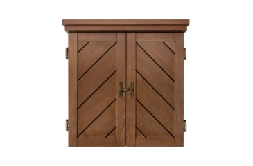 Image of American Legend Charleston Bristle Dartboard Cabinet Set, Wood grain, D4401W