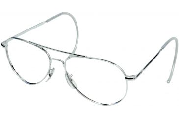 Image of AO General Flight Gear Series Sunglasses - Frame Only, No Lens Silver Frame 52mm Lens Diameter Comfort Cable Temples