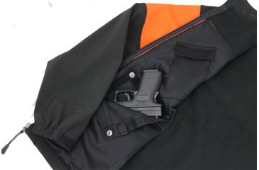 Image of American Rebel Lightweight Freedom Concealed Carry Jacket - Mens, Black/Orange, Extra Large, MJ-2003-BK-OR-251-XL