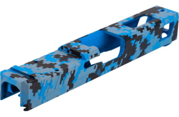 Image of American Tactical Arms OPMOD ATA19 Badger Slide W/ Optic Cut, Glock 19, Gen 3, Blue Digital, SLD-ATA19-BDR-DIGI-BLUE-RMR
