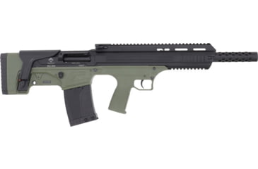 Image of American Tactical Imports Bulldog Bullpup 3in Tactical Semi-Auto Shotgun, 12 Gauge, 18.5in BBL, Synthetic Black/Green Stock, 1 Mag Included, 5RD Capacity, Black, ATIG12BDG