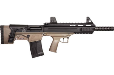 Image of American Tactical Imports Bulldog Bullpup 3in Tactical Semi-Auto Shotgun, 12 Gauge, 18.5in BBL, Synthetic Black/Tan Stock, 1 Mag Included, 5RD Capacity, Black, ATIG12BDT