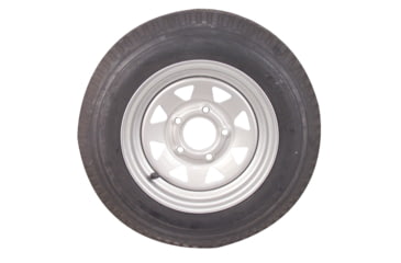 Image of Americana Tire And Wheel Economy Bias Tire And Wheel St175/80D13 C/5-Hole - Painted Spoke Rim, Silver, 3S143