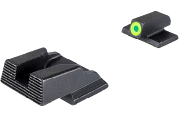 Image of AmeriGlo Protector Tritium Square-Notch Pistol Night Sight Set, Smith &amp; Wesson Bodyguard 2.0, LumiGreen Front Sight Outline, Black, SWBG-705