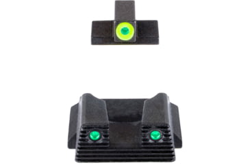 Image of AmeriGlo Trooper Tritium Square-Notch Pistol Night Sight Set, Smith &amp; Wesson Bodyguard 2.0, Orange Front Sight Outline, Black Outline Rear Sight, Black, SWBG-822