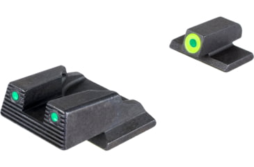 Image of AmeriGlo Trooper Tritium Square-Notch Pistol Night Sight Set, Smith &amp; Wesson Bodyguard 2.0, Orange Front Sight Outline, Black Outline Rear Sight, Black, SWBG-822