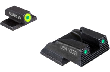 Image of AmeriGlo Trooper Tritium Square-Notch Pistol Night Sight Set, Smith &amp; Wesson Bodyguard 2.0, Orange Front Sight Outline, Black Outline Rear Sight, Black, SWBG-822