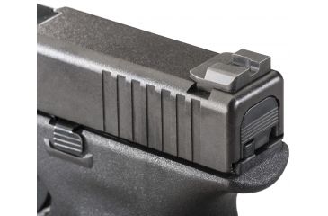 Image of AmeriGlo Black Serrated Rear Sight Fits Glock 17,19,22,23,24,26,27,33,34,35,37,38,39 plain Black Rear .256in. Height .180in. U-notch GL-405PRA