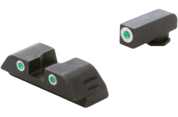 Image of AmeriGlo Classic 3 Dot Night Sight Set, Glock 17/19/19x/26/34 Gen 5, Green Front, GL-5113