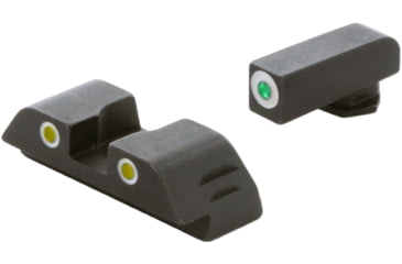 Image of AmeriGlo Classic 3 Dot Night Sight Set, Glock 17/19/19x/26/34 Gen 5, Yellow Front, GL-5115