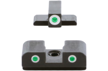 Image of AmeriGlo Classic 3 Dot Tritium Night Sight Set for Springfield Hellcat w/Front Green Tritium/ Rear Green Tritium, White Outlines, SA-113