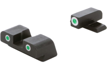 Image of AmeriGlo Classic 3 Dot Tritium Night Sight Set for Springfield Hellcat w/Front Green Tritium/ Rear Green Tritium, White Outlines, SA-113