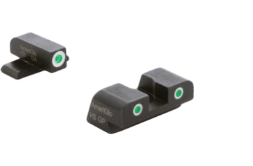 Image of AmeriGlo Classic 3 Dot Tritium Night Sight Set for Springfield Hellcat w/Front Green Tritium/ Rear Green Tritium, White Outlines, SA-113