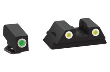 Image of Ameriglo Classic Style Tritium Night Sights For Fits Glock 42 Green Front Yellow Rear