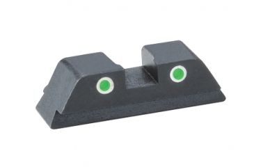 Image of Ameriglo Classic Tritium 2-Dot Rear Sight For Glock 42 Green With White Outline