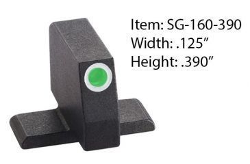 Image of Ameriglo FRONT Night Sight  - Classic Style - Green Front - All Sig Sauers &amp; Springfield XD Models Needing Taller Front .390 inch Height SG-160-390