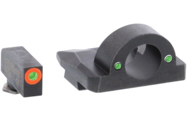 Image of AmeriGlo Ghost Ring Tritium Night Sights, Glock 20,21,29, 30, 31, 32, 36, 40, 41, Front Green, Rear Black w/Orange Outline , GL-225