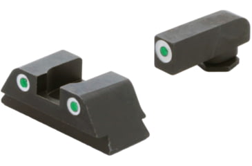 Image of AmeriGlo Classic Tritium Sight Set for Glock, Model 42/43/43X/48, Tritium Green, Black, GL430
