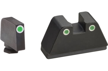 Image of AmeriGlo Glock 2XL Tritium Night Sight Suppressor/Optic Height Set,  Green Green Tritium w/ White Outline, Fits all Glock except 42,43, 2XL, GL-330