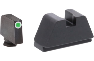 Image of AmeriGlo Glock 2XL Tritium Night Sight Suppressor/Optic Height Set, Tritium White Outline .350in front, FlatBlack .429in Rear, Fits all Glock Except 42 &amp; 43, 2XL, up to 0.319in DH, GL-481