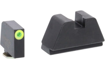 Image of AmeriGlo Glock 2XL Tritium Night Sight Suppressor/Optic Height Sets, Green Tritium LumiGreen Outline .350in front, FlatBlack .429in Rear, Fits all Glock Except 42 &amp; 43, 2XL, up to 0.319in DH, GL-681