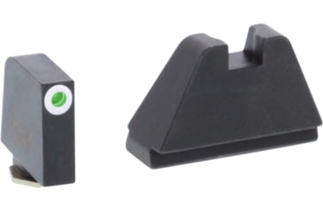 Image of AmeriGlo Glock 5XL Tritium Night Sight Suppressor/Optics Height Sight, Green Tritium White Outline .407in front, FlatBlack .507in Rear, Fits all Glock Except 42 &amp; 43, 3XL, up to 0.341in DH, GL-482