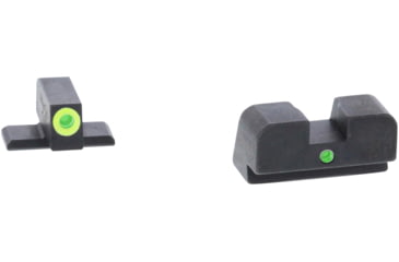 Image of AmeriGlo Green Tritium Lamp, LumiGreen Outline FRONT, Green Single Dot REAR, XD-301