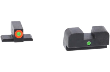 Image of AmeriGlo Green Tritium Lamp, Orange Outline FRONT, Green Single Dot REAR, XD-201