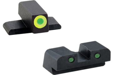 Image of AmeriGlo Green Tritium LumiGreen Outline FRONT, Green Tritium Black Outline REAR, XD-546