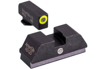 Image of AmeriGlo i-Dot Night Sight Set for Walther PDP w/Green Tritium LumiGreen Outline Front/ i-Dot Rear, WA-301