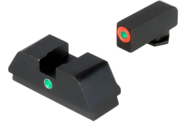 Image of AmeriGlo i-Dot Night Sight Set for Walther PDP w/Green Tritium Orange Outline Front/ i-Dot Rear, WA-201