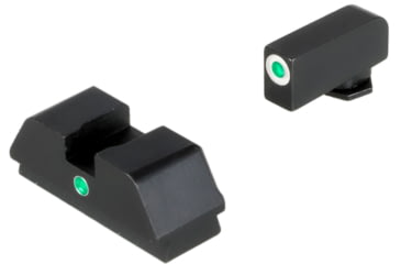 Image of AmeriGlo i-Dot Night Sight Set for Walther PDP w/Green Tritium White Outline Front/ i-Dot Rear, WA-101