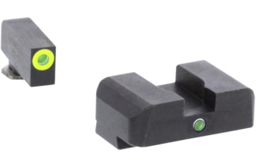 Image of AmeriGlo I-Dot Night Sight Set, Glock 17/19/19x/26 Gen 5, Green Tritium LimeGreen Lumi Outline, GL-5301