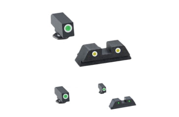 Image of Ameriglo Night Sights, Black, Green, Green Front/Rear