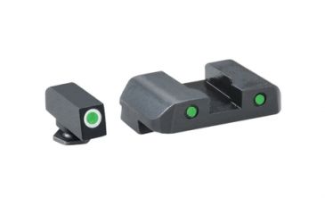Image of Ameriglo Pro Operator 2-Dot Rear Night Sight Green Tritium With Black Outlines Springfield XD #10