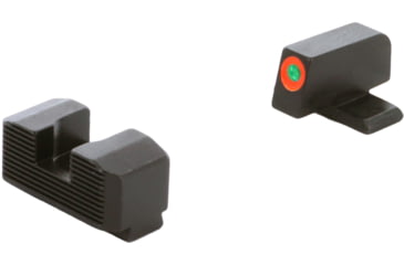 Image of AmeriGlo Protector Sight Set for Springfield Hellcat OSP w/Green Tritium Orange Outline Front/ Black Serrated Rear, SA-434