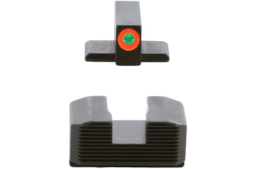 Image of AmeriGlo Protector Sight Set for Springfield Hellcat OSP w/Green Tritium Orange Outline Front/ Black Serrated Rear, SA-434