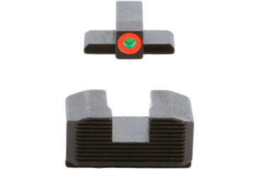 Image of AmeriGlo Protector Sight Set for Springfield Hellcat w/Green Tritium Orange Outline Front/ Black Rear, SA-433