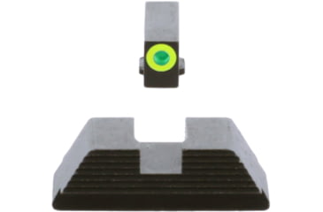 Image of AmeriGlo Protector Sight Set for Walther PDP w/Green Tritium LumiGreen Outline Front/ Black Serrated Rear, WA-533