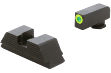 Image of AmeriGlo Protector Sight Set for Walther PDP w/Green Tritium LumiGreen Outline Front/ Black Serrated Rear, WA-533