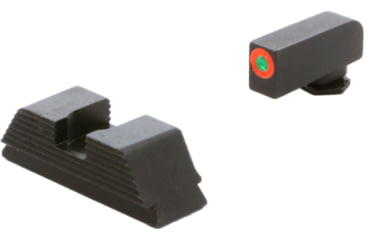 Image of AmeriGlo Protector Sight Set for Walther PDP w/Green Tritium Orange Outline Front/ Black Serrated Rear, WA-433