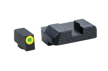 Image of Ameriglo Protector Sight Set Green Front/Serrated Black Rear Glock 43