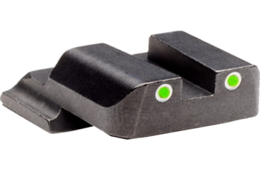 Image of AmeriGlo Rear Only-Green Tritium Lamp, 2-dot White Outlines .165 Sq Notch, SW-470R