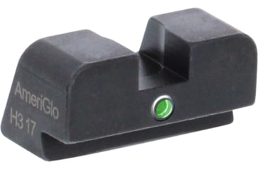 Image of AmeriGlo Rear Only-Green Tritium Lamp, single dot No Outline .316 H .150 Sq Notch, SG-101R