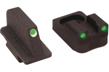 Image of Ameriglo Remington Shotgun Night Sight - Rifle Style - Complete Set, Tritium Green Front / Green Rear, Models 870, 1100, 1187 RM-301