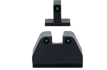 Image of AmeriGlo Smith &amp; Wesson Pistol Front Sight, Green Tritium Black Outline .378in FRONT, Green Tritium Black Outline .492inREAR, Smith &amp; Wesson, SW-813