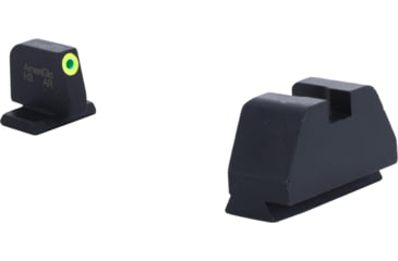 Image of AmeriGlo Smith &amp; Wesson Pistol Front Sight, Green Tritium LumiGreen Outline .378in FRONT, Black .492inREAR, Smith &amp; Wesson, SW-611