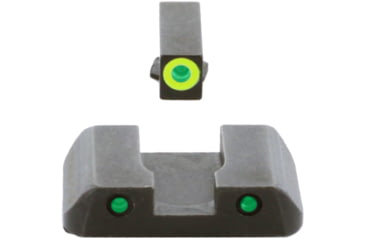 Image of AmeriGlo Spartan 3 Dot Night Sights for Glock 17/19/22/23/24/26/27/33/34/35/37/38/39 w/Green Tritium LumiGreen Outline Front/ Green Tritium Black Outline Rear, GL-546
