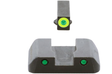 Image of AmeriGlo Spartan 3 Dot Night Sights for Glock 20/21/29/30/31/32/36/40/41 w/Green Tritium LumiGreen Outline Front/ Green Tritium Black Outline Rear, GL-548