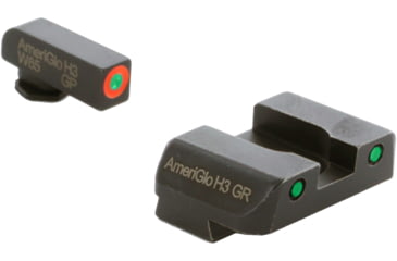 Image of AmeriGlo Spartan Tactical Operator Sights for Glock, ProGlo, Orange Circle Front and Pro Op Rear, Green, GL-446